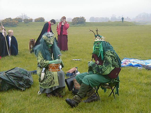The May King and Queen, Thornborough Central Henge, Beltane (May 1st) 2005