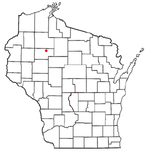 Big Falls, Rusk County, Wisconsin'in konumu