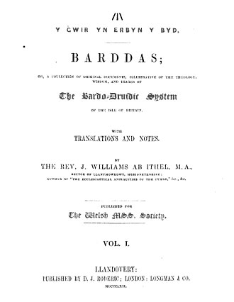 Barddas - Title page