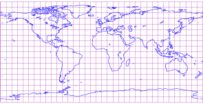 Map Of The World Using Grid Numbers File:Equidistant cylindrical projection of world with grid.png