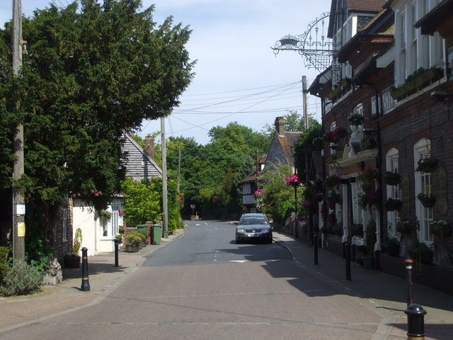 High Street, Bramber, West Sussex, looking east - geograph.org.uk - 1374619