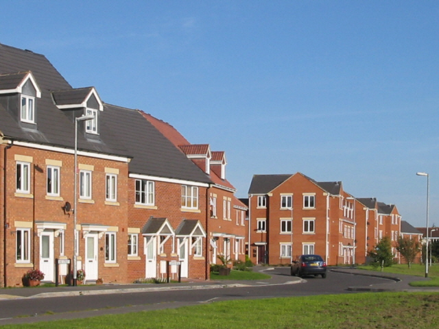 File:Housing development on the Northern Distributor Road (2005) - geograph.org.uk - 1001079.jpg