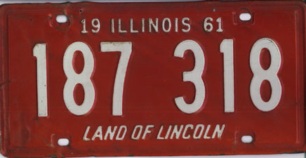 File Illinois 1961 License Plate Number 187 318 Jpg Wikipedia