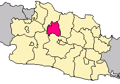 Peta lokasi Kabupaten Purwakarta