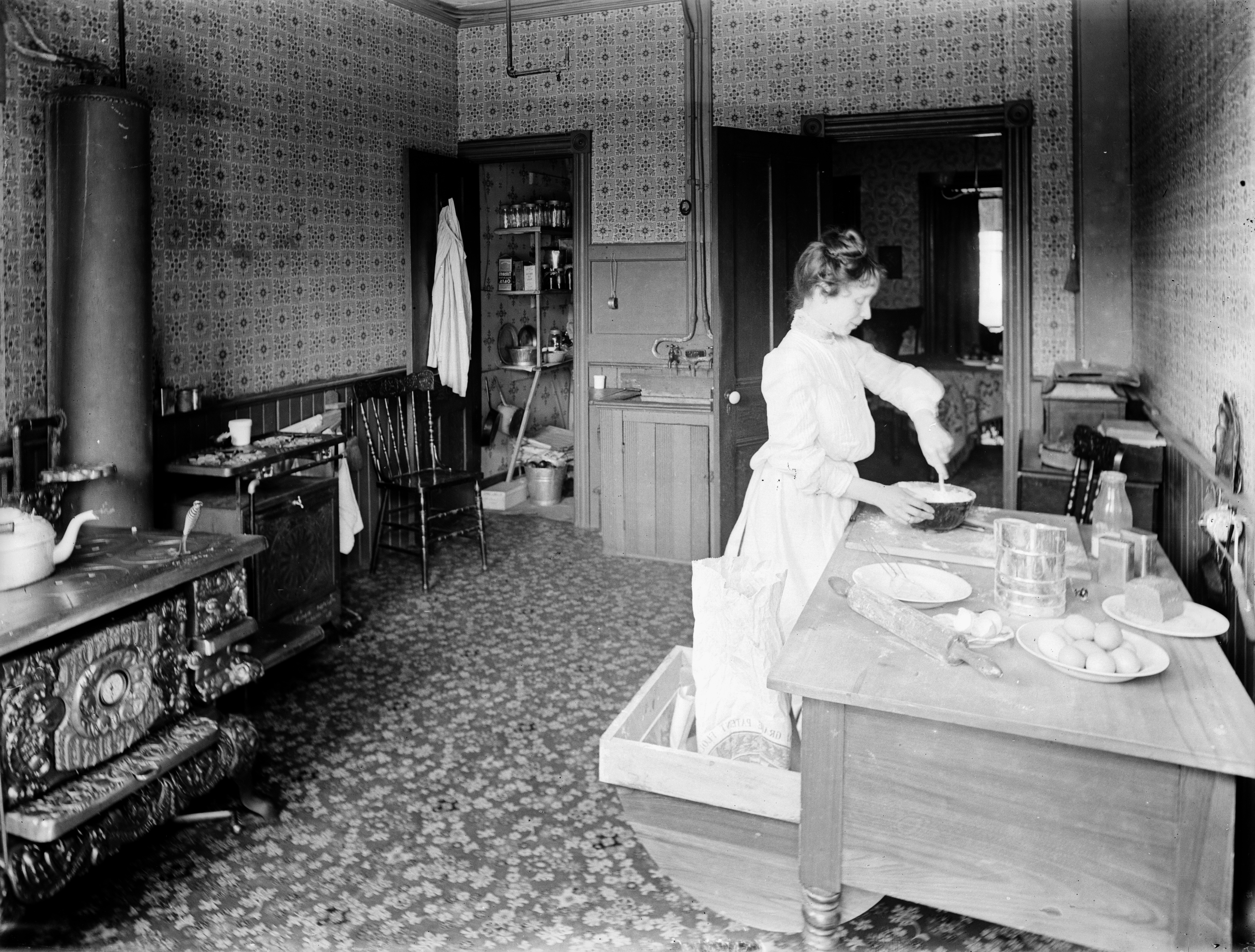 cooking in a clean kitchen