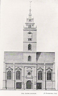 Engraving of the kirk as it looked before 1785