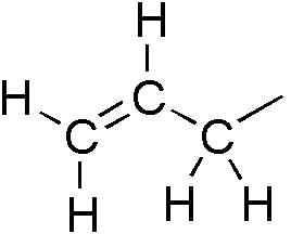 Structure of the allyl group