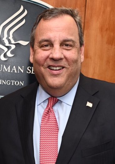 File:Chris Christie 2020.jpg
Description	
English: Great to meet with my good friend @GovChristie today to discuss the future of healthcare for Americans!
Date	11 January 2020
Source	https://twitter.com/SecAzar/status/1215846341533933569
Author	Office of U.S. Health Secretary