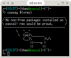 Скриншот программы cowsay