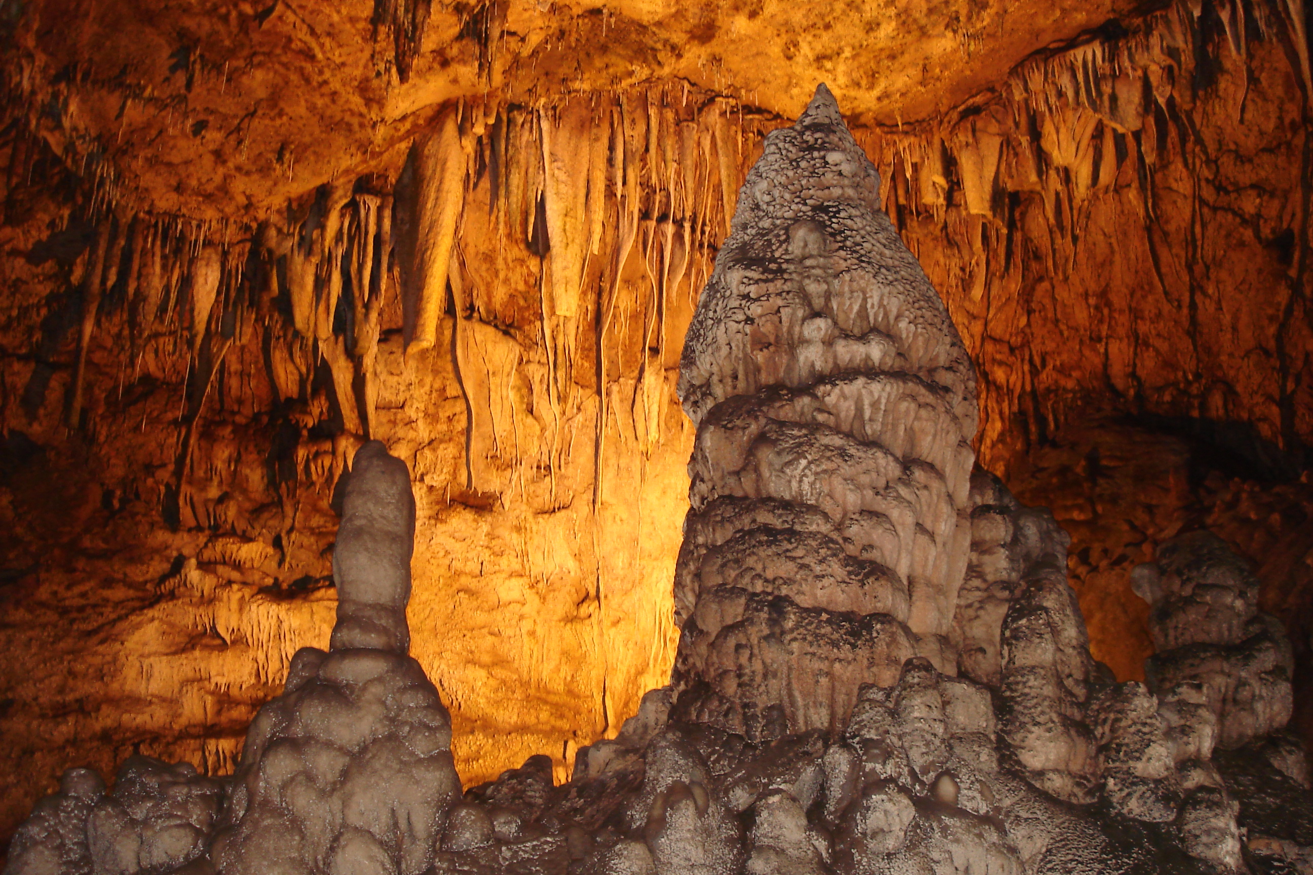 Inside view of Dim caves in Alanya