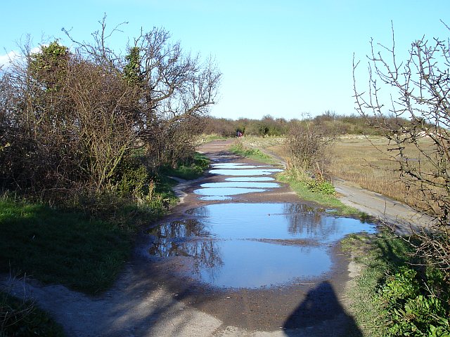 Flooded causeway, Horrid Hill - geograph.org.uk - 371887