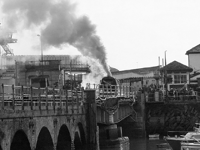 Folkestone Harbour Swing Bridge and Station - geograph.org.uk - 1136057