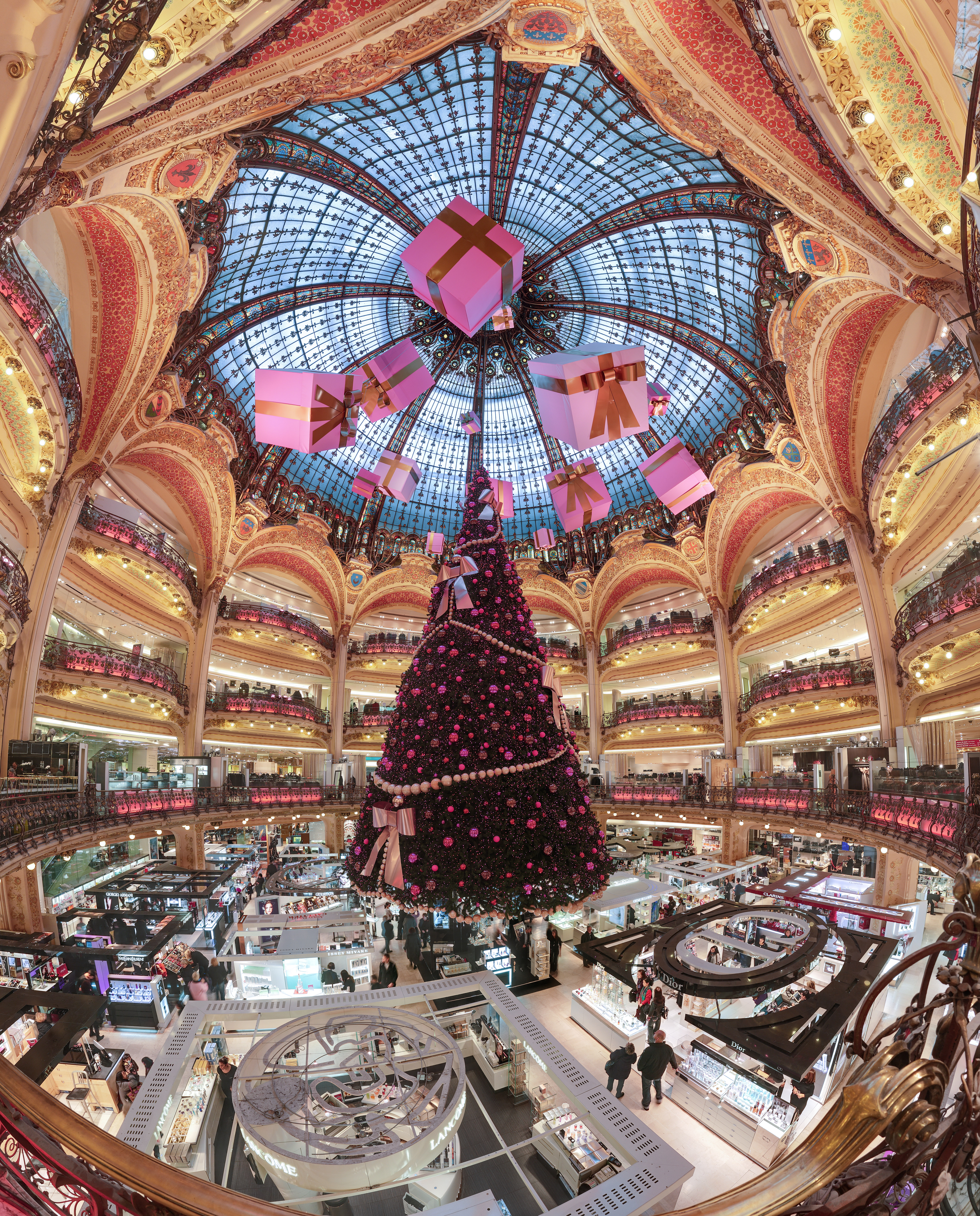 File Galerie Lafayette Haussmann Dome jpg Wikipedia The Free 