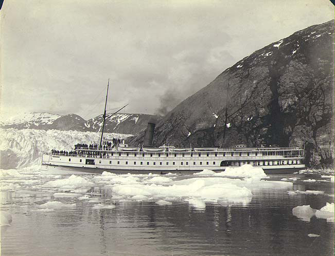 File:Steamship VICTORIAN making a tourist stop at Taku Glacier, Alaska, ca 1900 (HESTER 305).jpeg