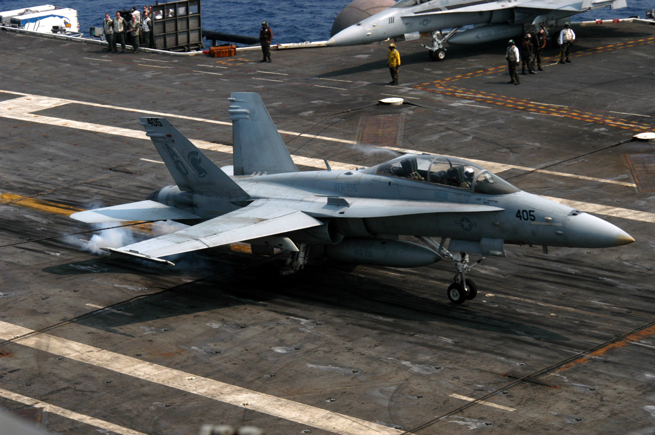 File:US Navy 050921-N-7568S-002 An F-A-18D Hornet, assigned to the 