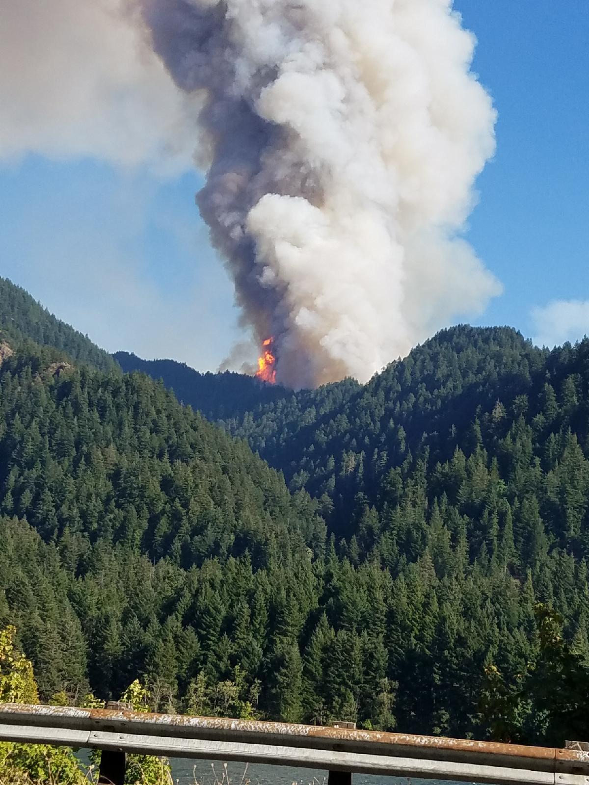 Eagle Creek Fire jumps across Columbia River from Oregon to Washington