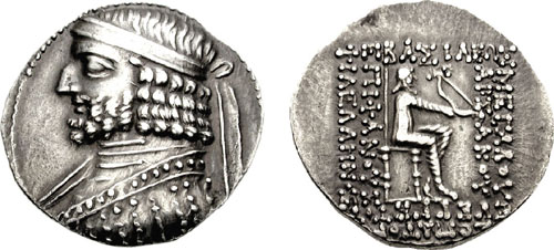 File:Coin of a Parthian king, minted between 75 and 62 BC.jpg