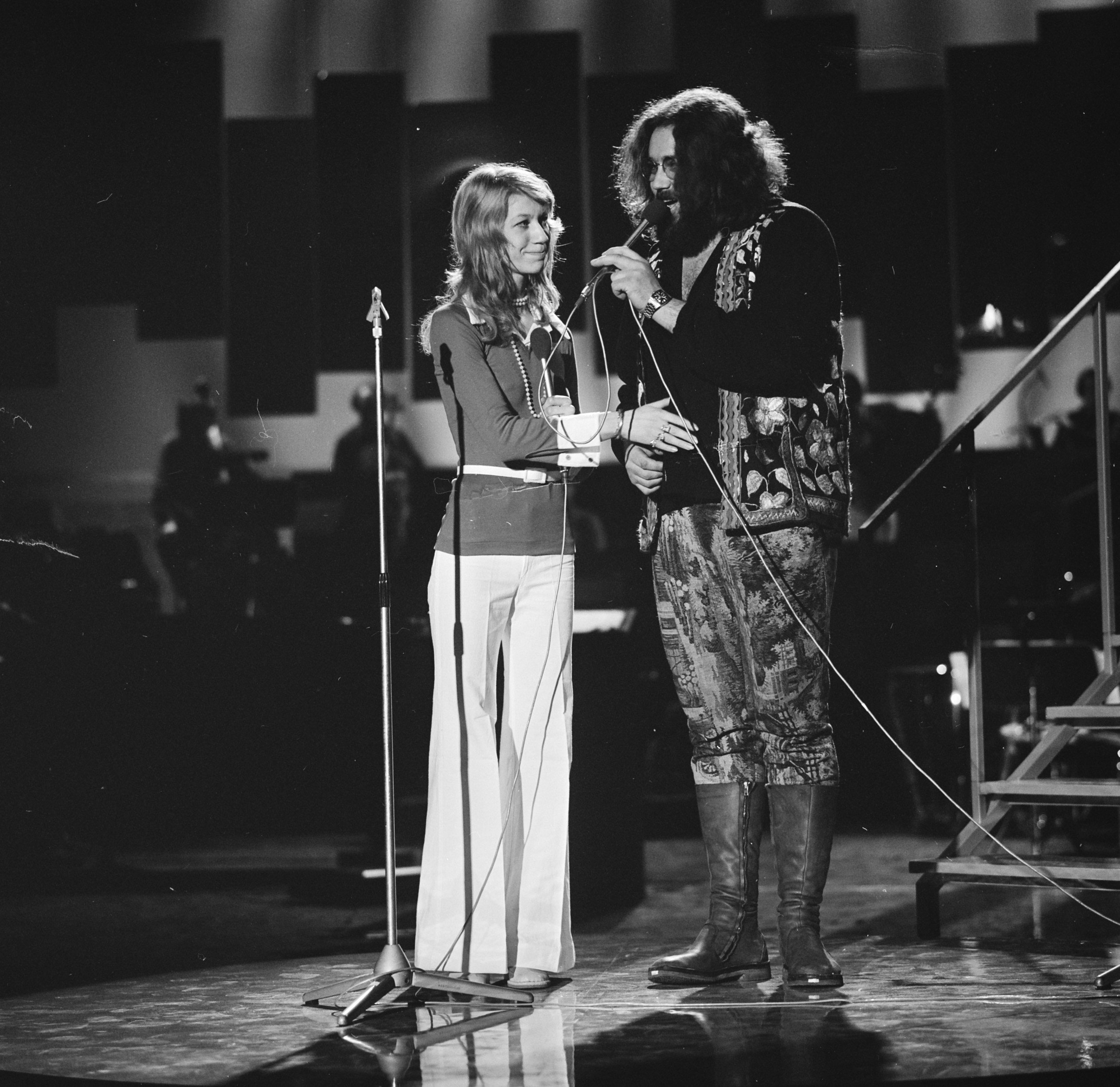 Mouth & MacNeal rehearsing for the Eurovision Song Contest 1974