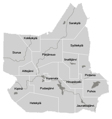 Les 15 villages de Pudasjärvi