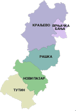 Рашский округ на карте