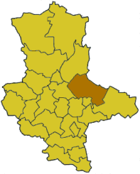Lage des Landkreises Anhalt-Zerbst in Sachsen-Anhalt