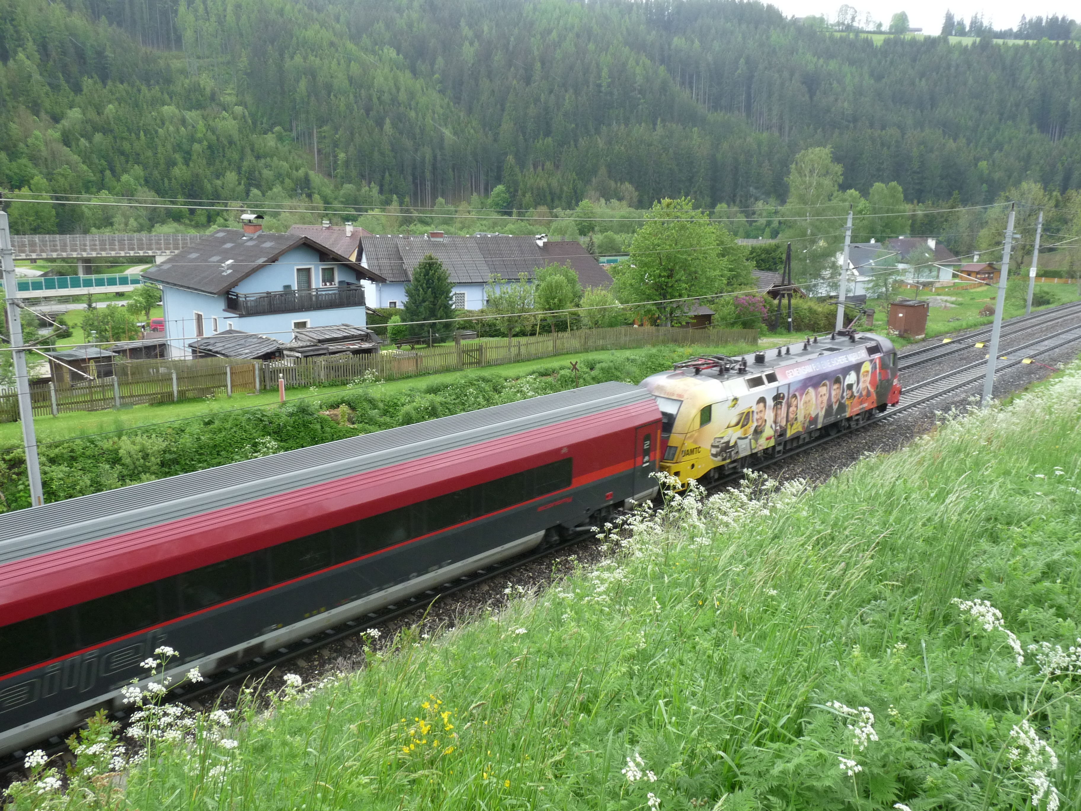 Юг лайн. Railjet Локомотив. Semmering QBB.