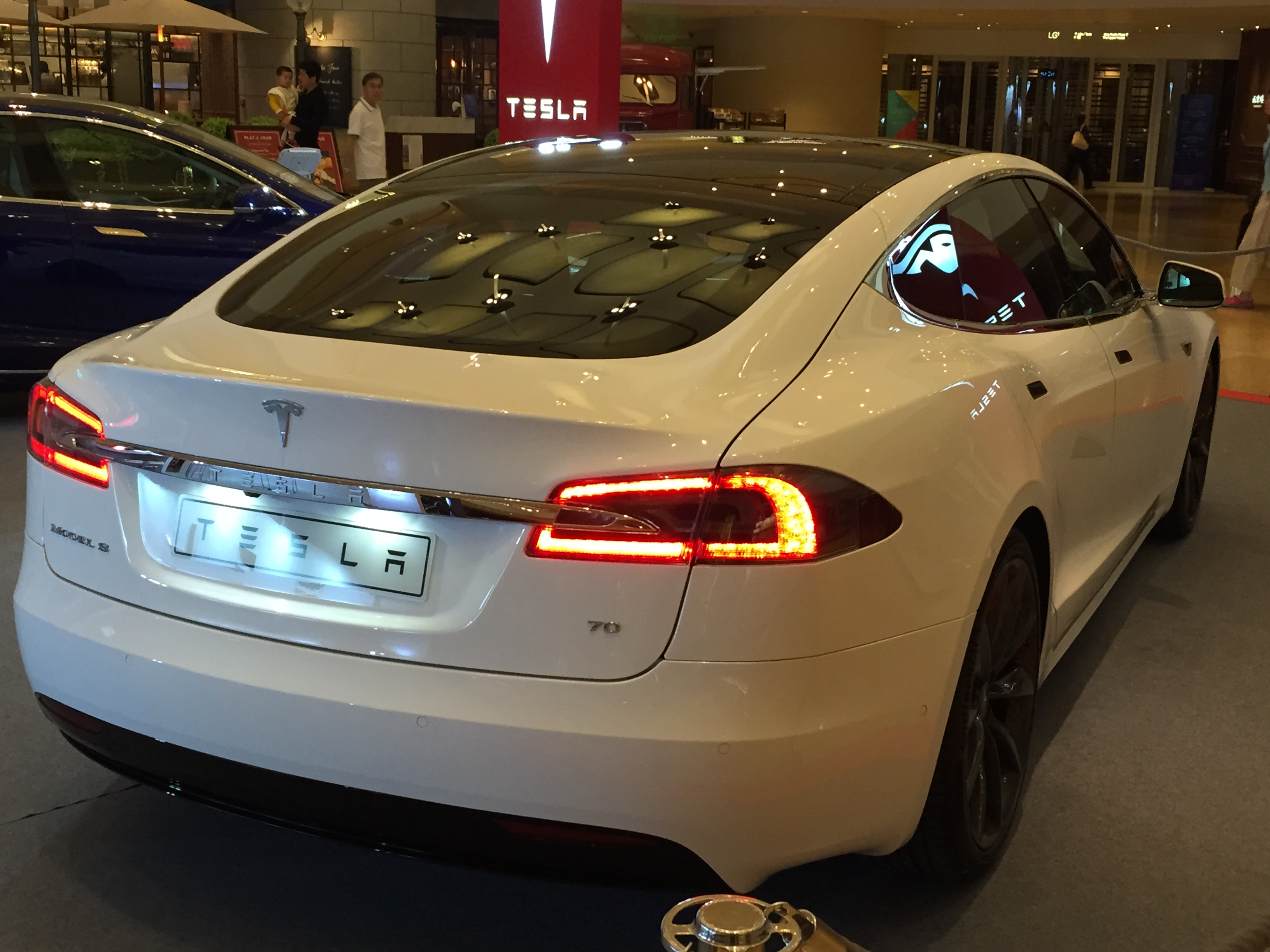 tesla model s white