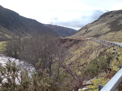 File:The road above river Meig - geograph.org.uk - 395967.jpg