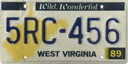 File:West Virginia license plate, 1982-1994.png