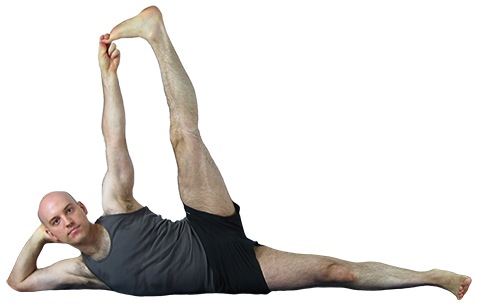 Premium Photo | Rear view of a woman doing a variation of the anantasana  yoga pose with raised leg and arm stretch while balancing on one knee in a  health and fitness