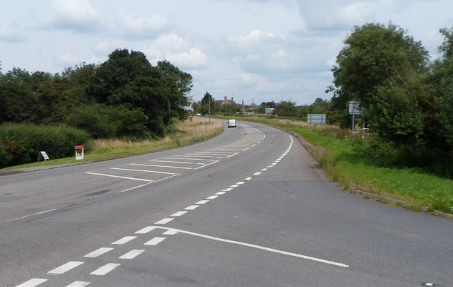 File:Bend in the A38 on the approach to Leathern Bottle - geograph.org.uk - 3047541.jpg