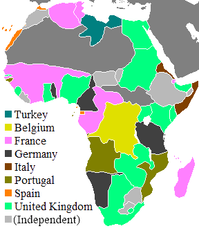map of european colonialism in 1914