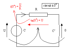 File:Condensateurs chargé et déchargé - circuit initial.png