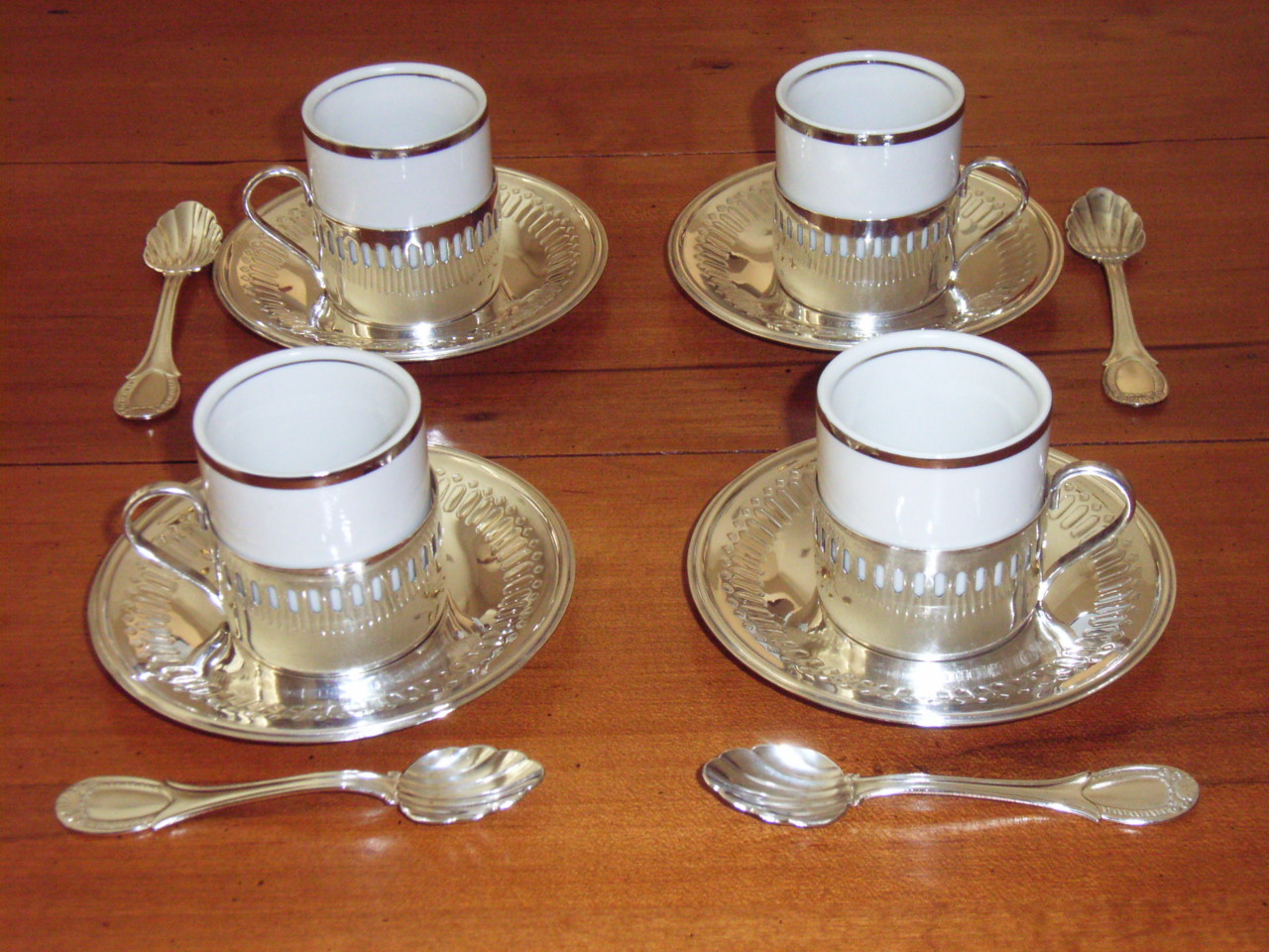 SET OF THREE Porcelain Tentacle Tea Spoon Demitasse Coffee dessert Spoon