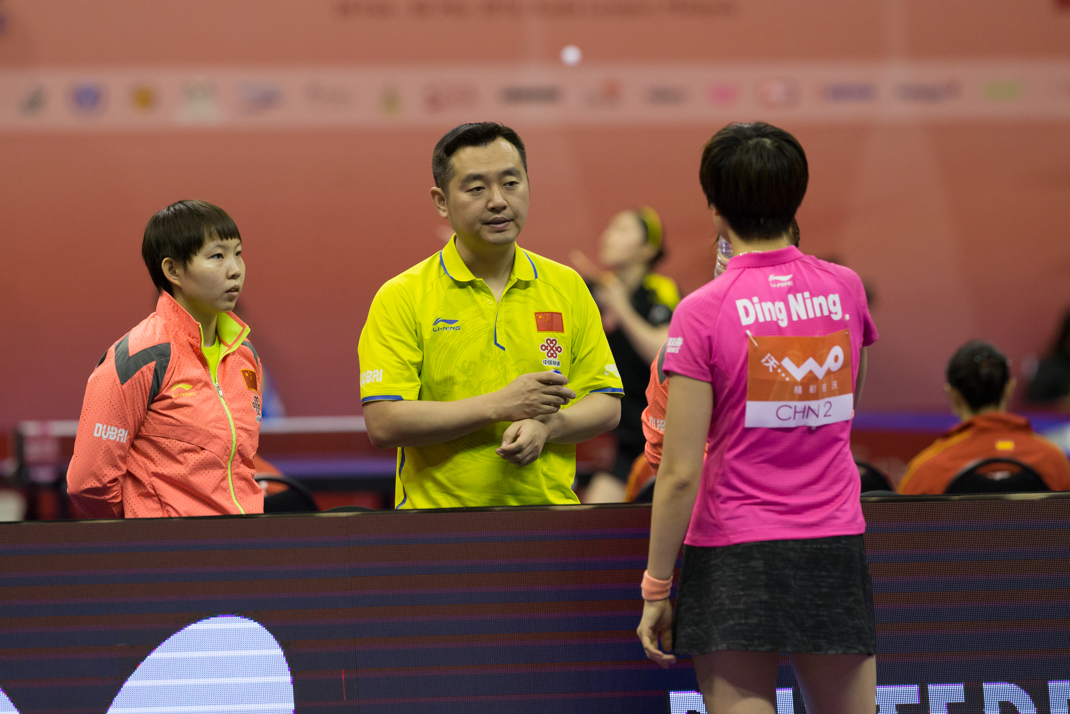 World team table tennis championships. Ding ning рост. Фу Линхуэй. Кун Линхуэй.