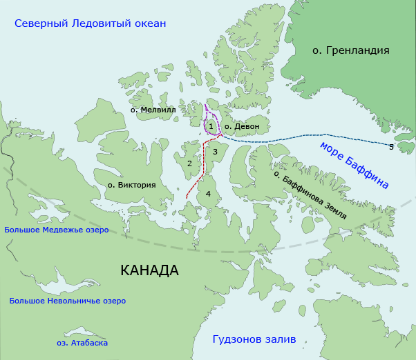 File:Franklin's lost expedition map ru.png