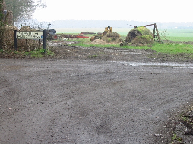 File:Muddy junction on Railway Hill - geograph.org.uk - 328650.jpg