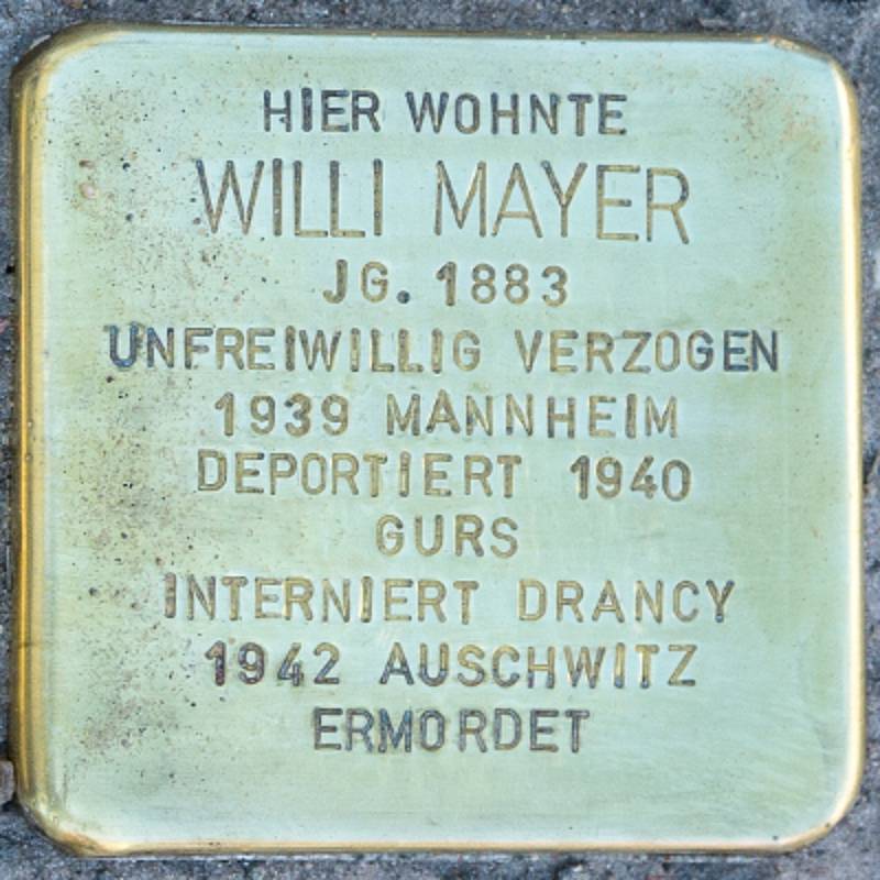 Stolperstein für Willi Mayer