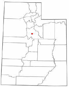 Location of Benjamin, Utah