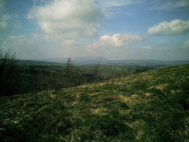 Wycoller country park, Pendle hill in the background - geograph.org.uk - 1256534