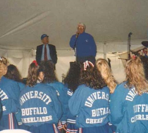 File:Bill Greiner Speaking to Students at UB Homecoming Football Game vs. Hofstra, October 1992.jpg