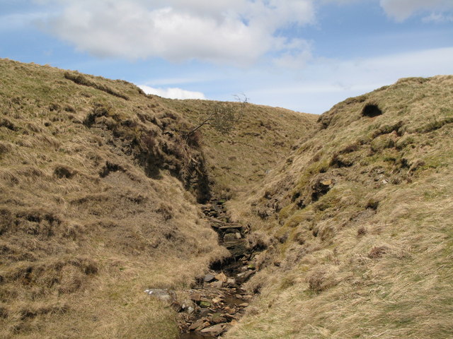 File:Burn in the head of Ashy Cleugh (3) - geograph.org.uk - 1849438.jpg