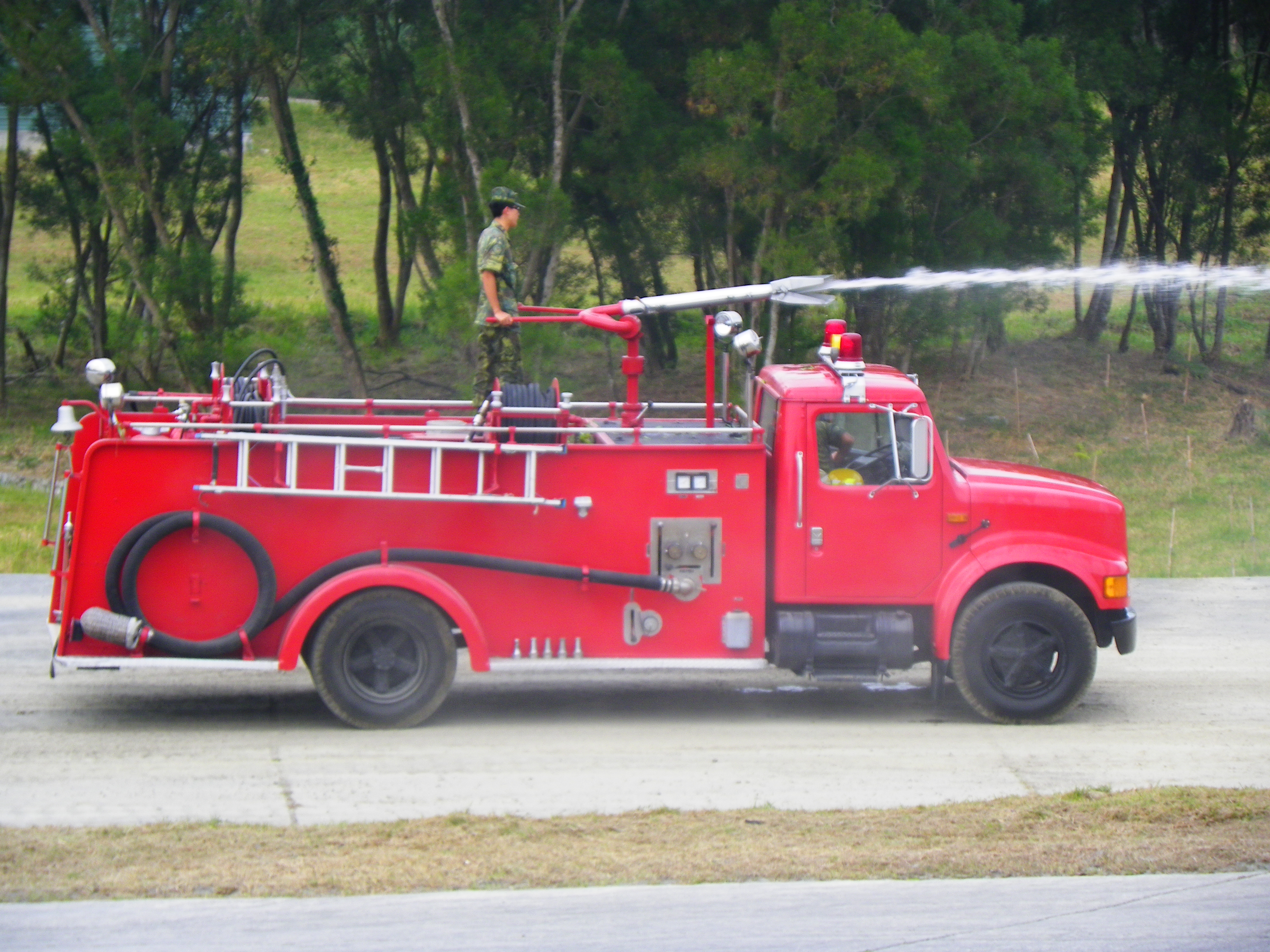 fire truck that shoots water