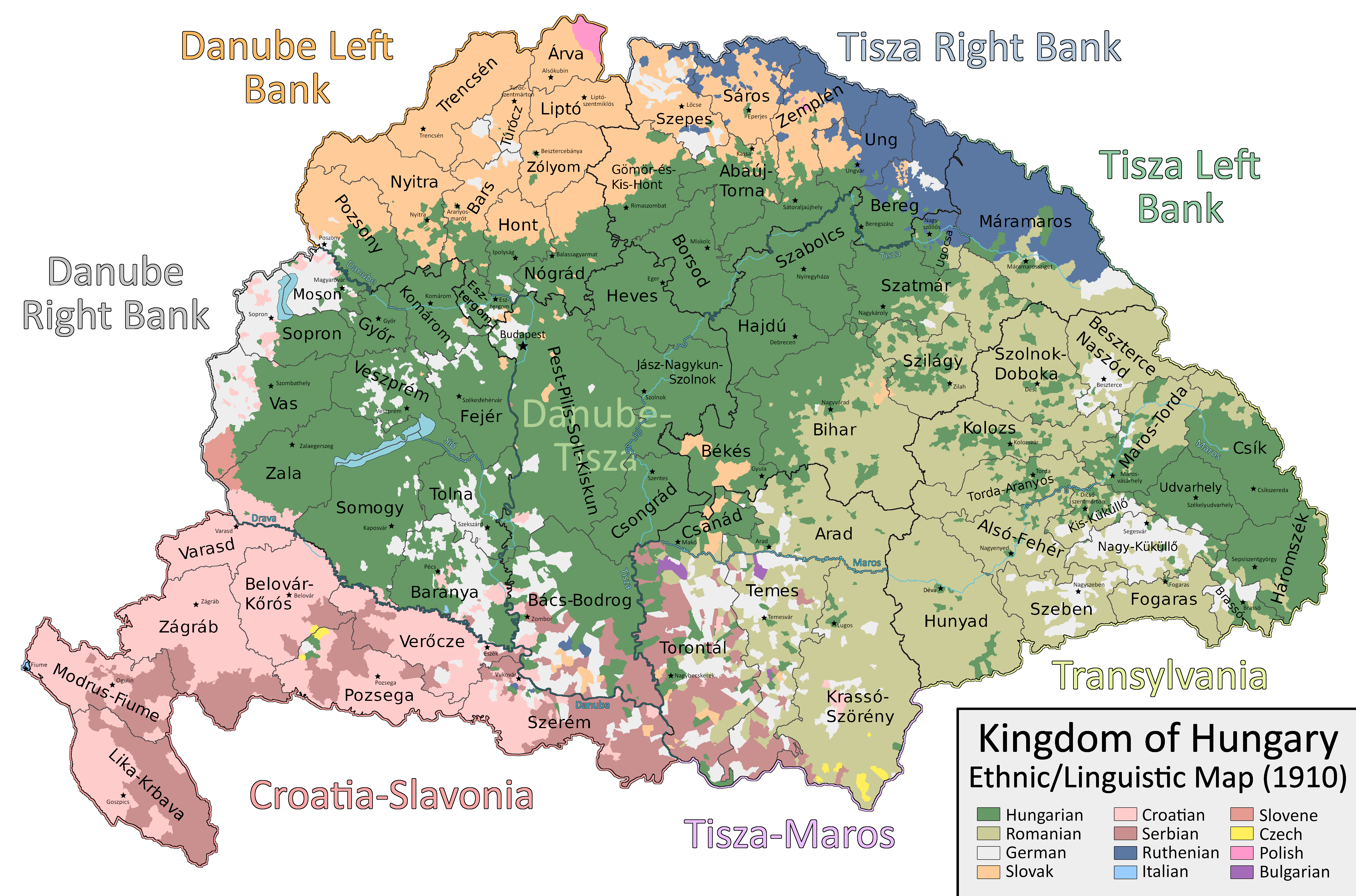 File:Ethnic Map of Hungary 1910 with Counties.png - Wikipedia