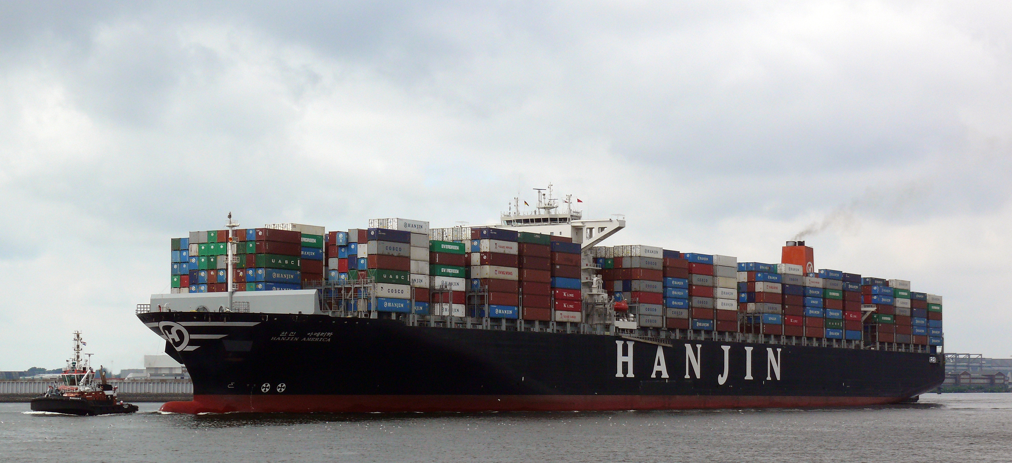 Судно 2012. Hanjin Pennsylvania. Hanjin создатель. ESL Америка судно. Hanjin shipping лого.