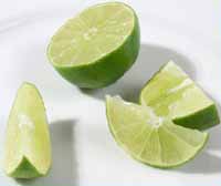 Lime wedges are typically used in drinks.