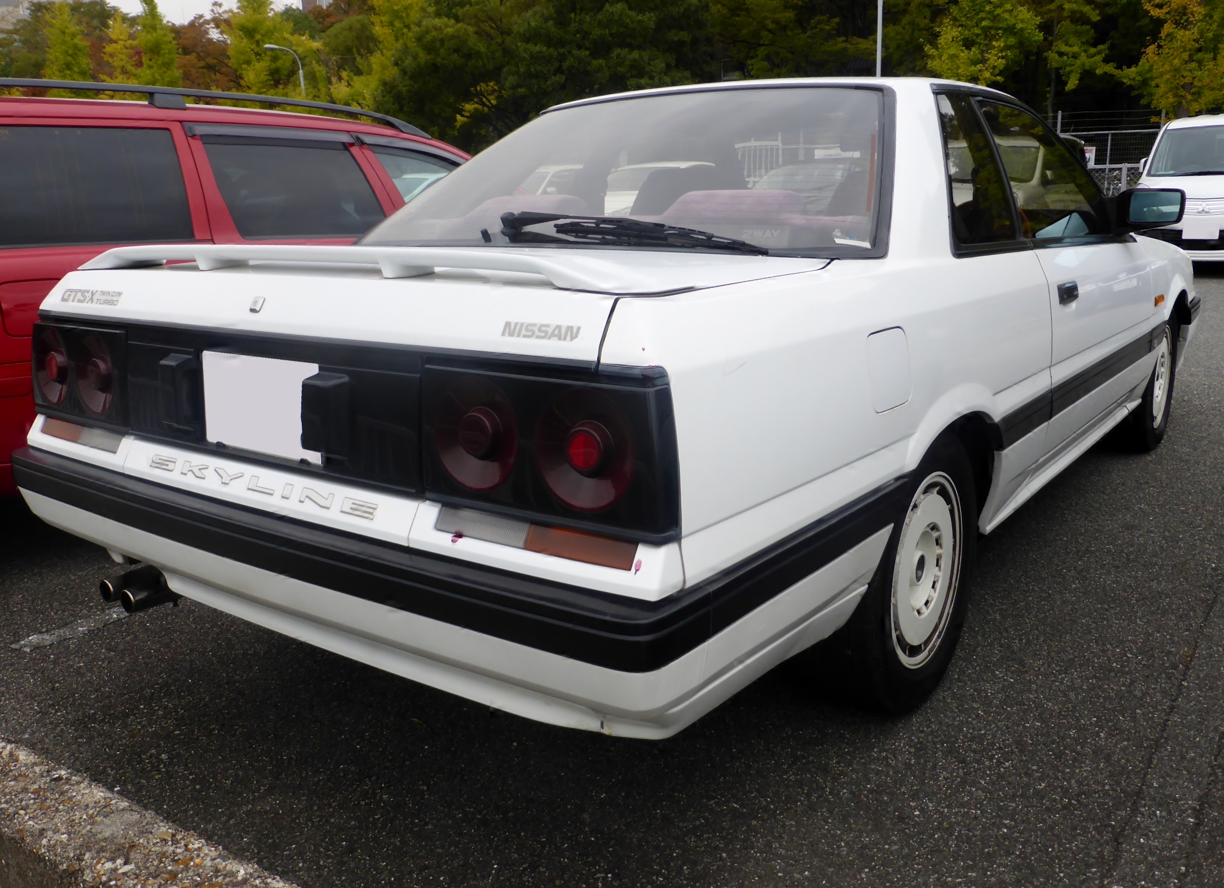 日産スカイラインR31 GTS-R Rear.ver フェイスタオル - 自動車