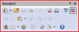 barre d'outils Standard