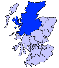 Местоположение на Хайланд в Шотландия