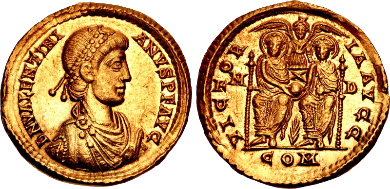 File:Solidus of Valentinian II, AD 390.png